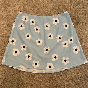 Light blue floral Princess Polly mini skirt